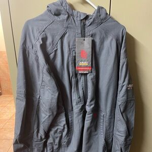 ARIAT FR Jacket with hood. New with tags. Size Large